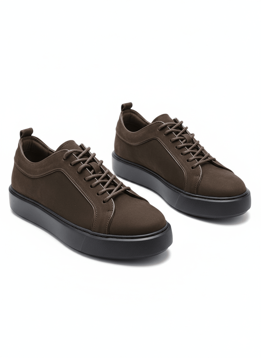 Sneakers Pralos en Cuir - semelle blanche - PRALOS