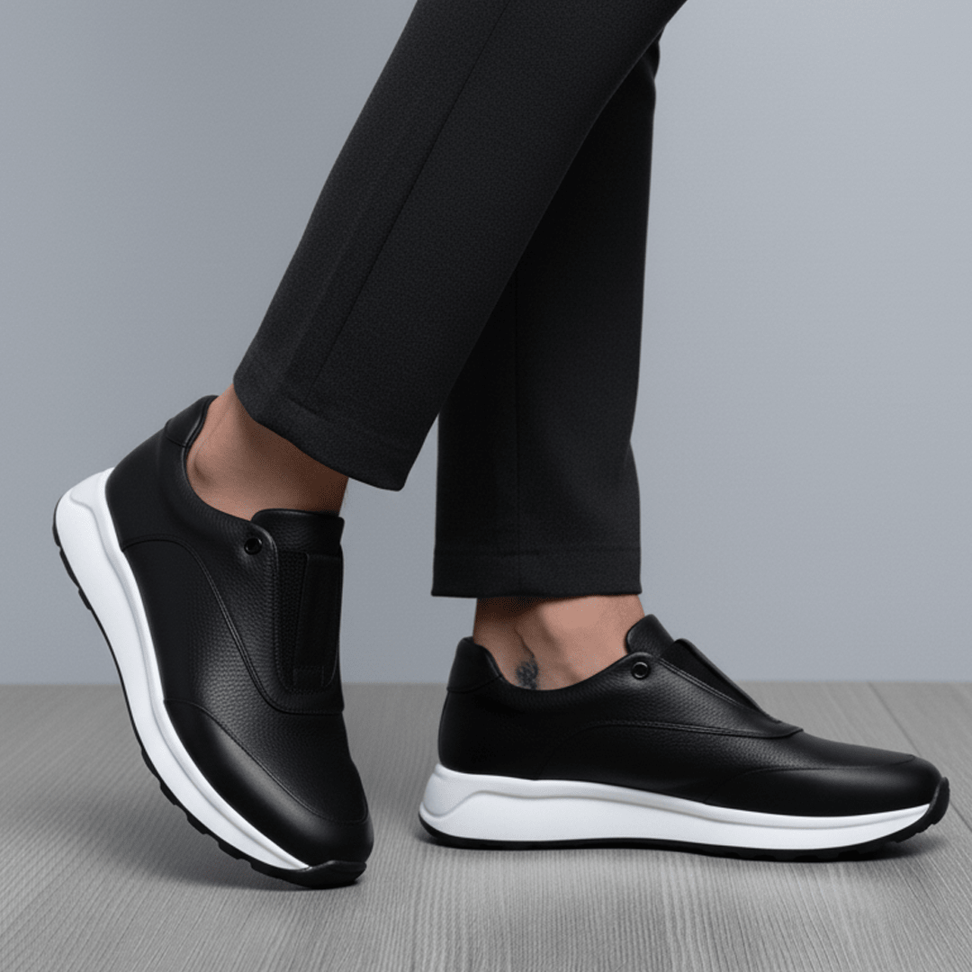 Sneakers en Cuir Grainé - Tres Confortable - PRALOS
