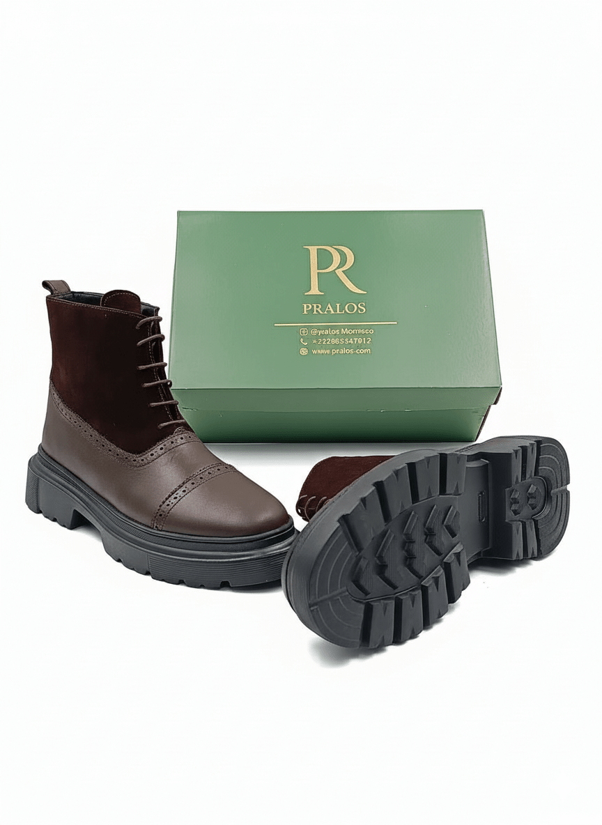 Boots Homme - Semelle Légère Très Confortable En Daim - PRALOS