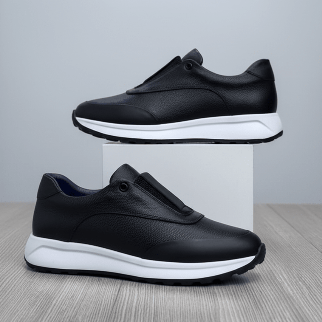 Sneakers en Cuir Grainé - Tres Confortable - PRALOS