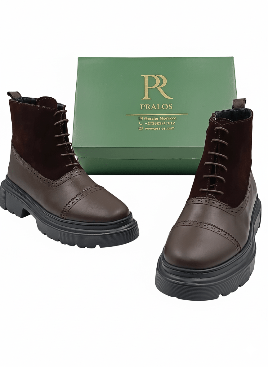 Boots Homme - Semelle Légère Très Confortable En Daim - PRALOS