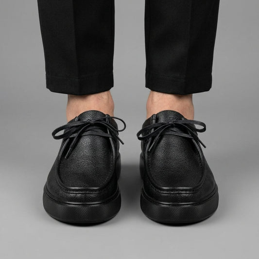 Derby En cuir Grainé