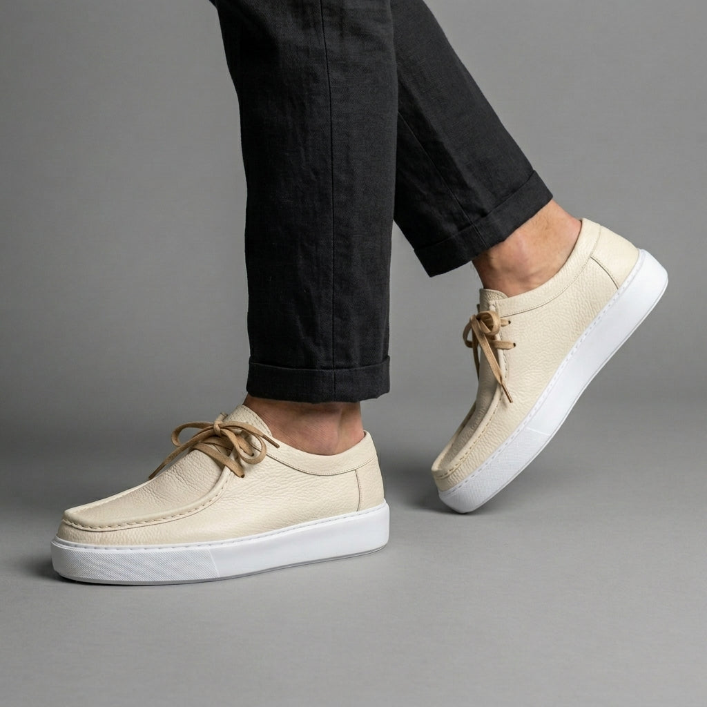 Derby En cuir Grainé
