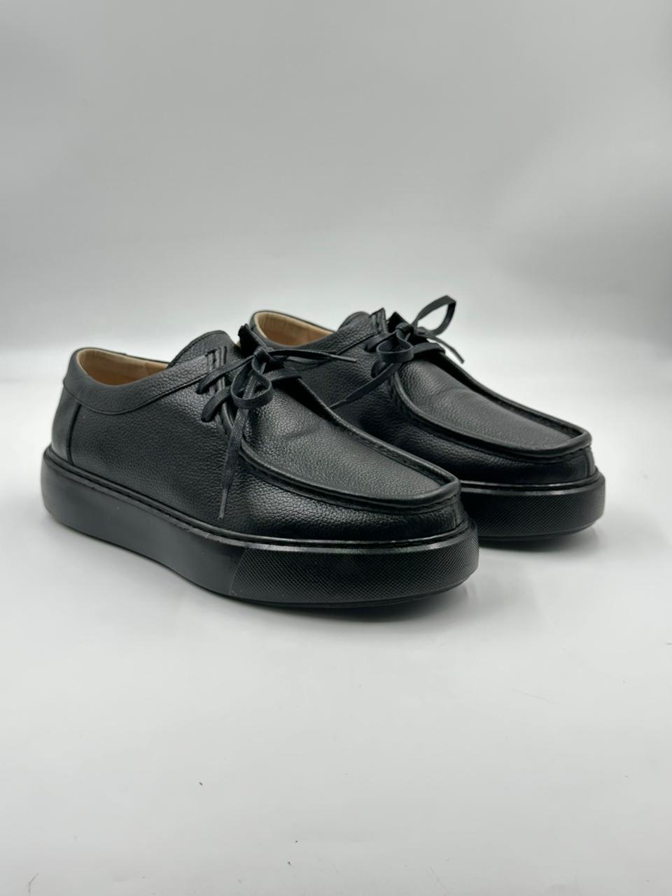 Derby En cuir Grainé