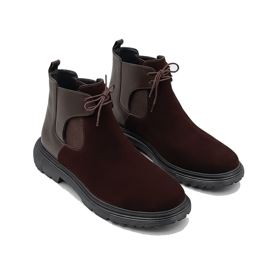 Boots Homme - Semelle Légère Très Confortable En Daim - PRALOS