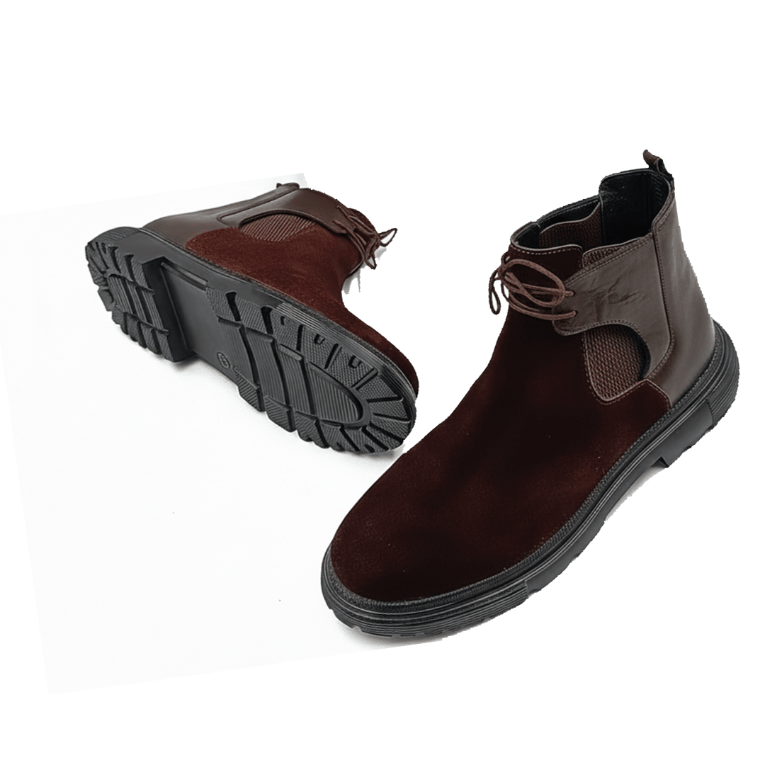 Boots Homme - Semelle Légère Très Confortable En Daim - PRALOS